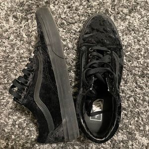 LIMITED EDITION BLACK CRUSHED VELVET VANS